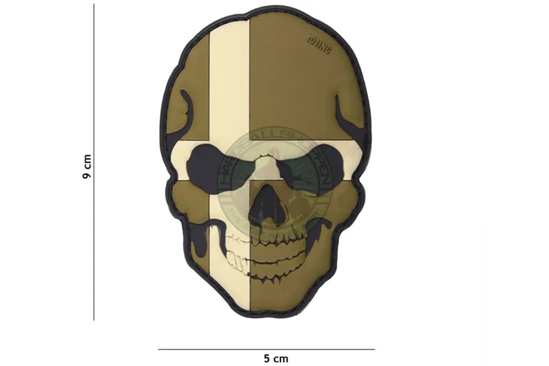 3D PVC, Kranie, Dansk Flag · Tan / FDE