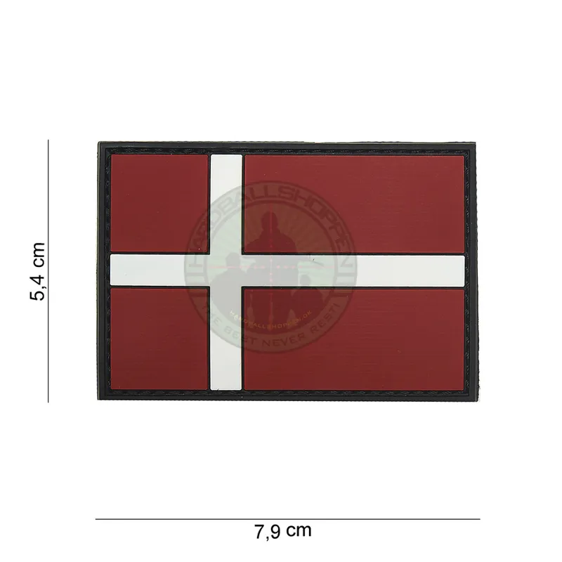 3D PVC, Dannebrog, Rød/Hvid