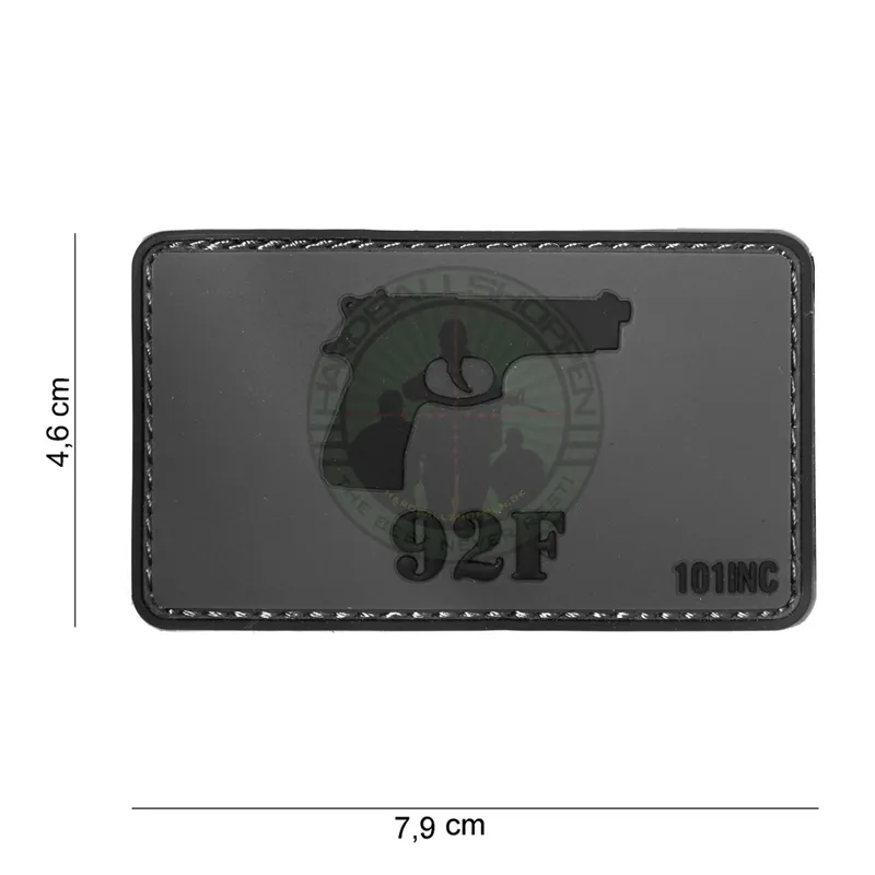 3D PVC, 92F, Sort