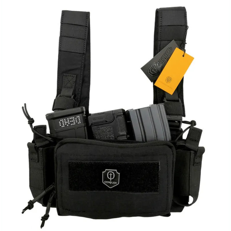 Conquer Chest Rig Micro · Negro