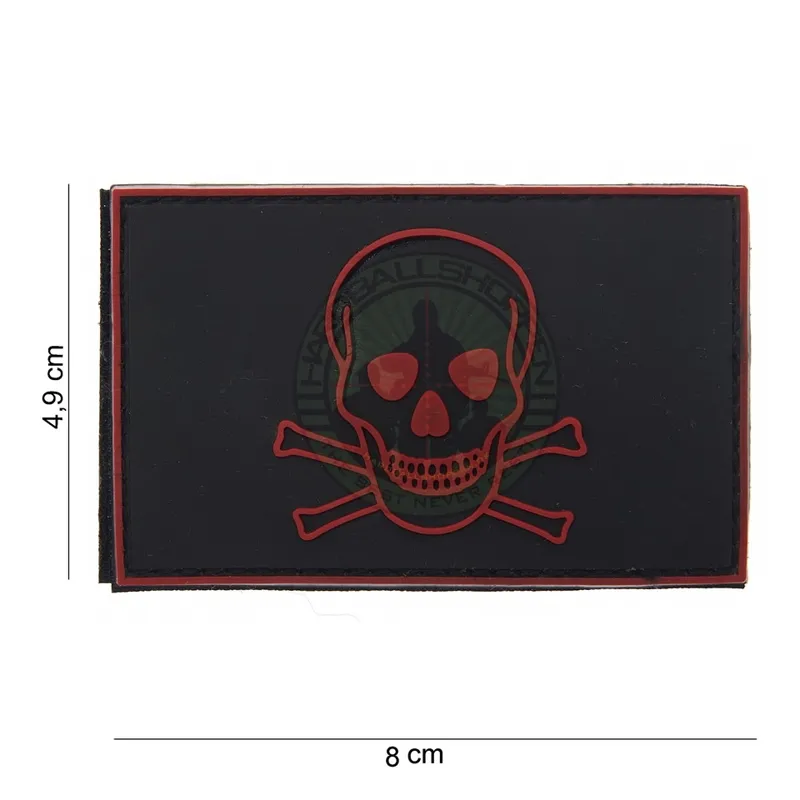 PVC Velcro Mærke, Skull and Bones