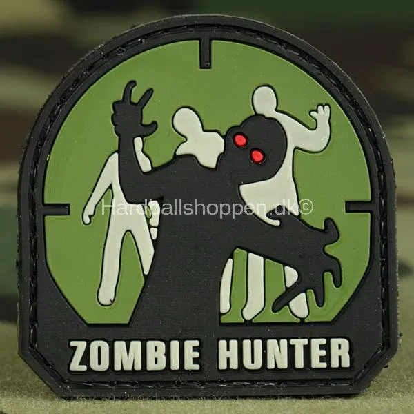 PVC Mærke Zombie Hunter, Sort