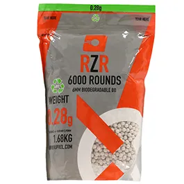 RZR BIO High Precision Bio BBs 0,28g 6.000ER Beutel Weiss - Nuprol