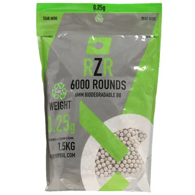 RZR BIO High Precision Bio BBs 0,25g 6.000ER Beutel Weiss - Nuprol