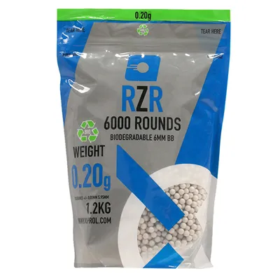 RZR BIO High Precision Bio BBs 0,20g 6.000ER Beutel Weiss - Nuprol