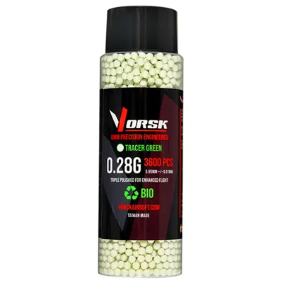 Bio Tracer Triple Polished QC BBs 0,28g 3.600ER Flasche Grün - Vorsk
