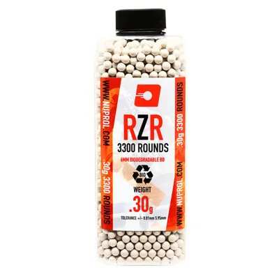RZR BIO High Precision Bio BBs 0,30g 3.300ER Flasche Weiss - Nuprol