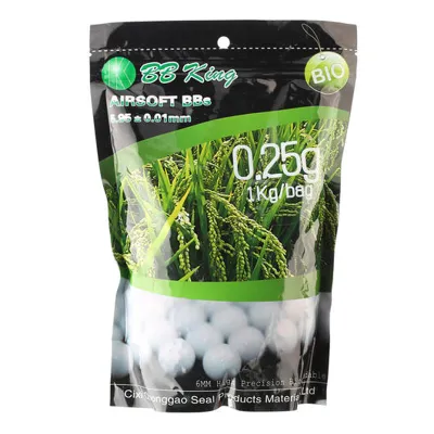 High Precision BIO BBs 0.25g 4.000ER Beutel Weiss - BB King