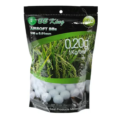 High Precision BIO BBs 0.20g 5.000ER Beutel Weiss - BB King