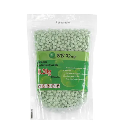Glow in Dark Tracer BBs 0,20g 2.000ER Beutel Grün - BB King