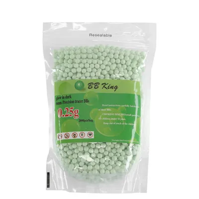Glow in Dark Tracer BBs 0,25g 2.000ER Beutel Grün - BB King