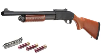 M8870 Vollmetall Pump Action Gas Shotgun BB Echtholz-Version - Golden Eagle