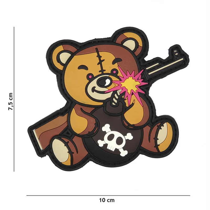 101 Inc Terror Teddy PVC Patch · Marrón