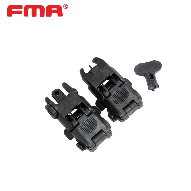 FMA Airsoft Σκοπευτικά Πτυσσόμενα Εμπρός & Πίσω,, Back UP Sights(FBUS) · Negro