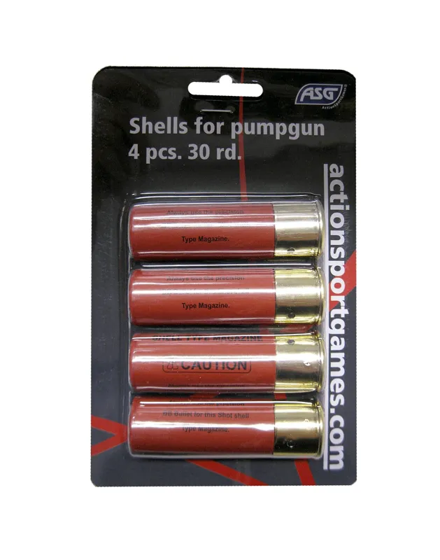 ASG Shells for Pumpgun, 4 Pc. 30 Rd