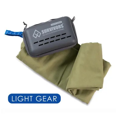 Πετσέτα Microfleece Με Θήκη Μεταφοράς Light Gear Χακί - Survivors