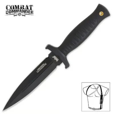 Boot Knife with Shoulder Sheath - Combat Commander