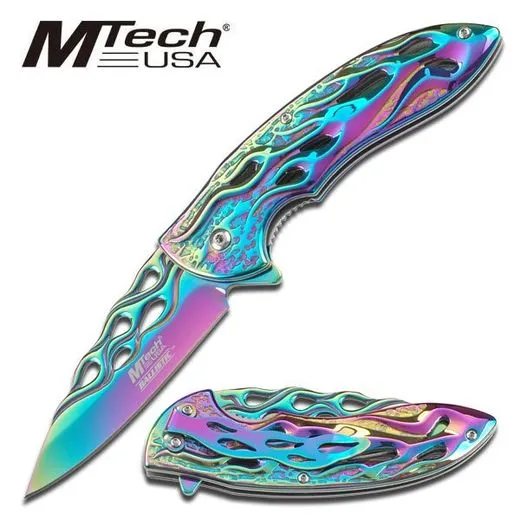 MTech Titanium Rainbow Flame