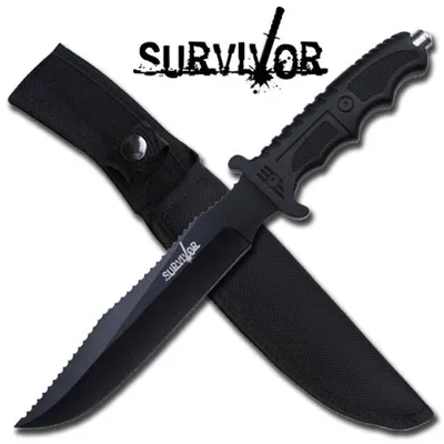 Survival Mes | Zwart - Survivor