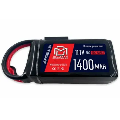 LIPO Akku 11.1V 1400mAh, 30C Einteilig - Mini Tamiya - BlueMax
