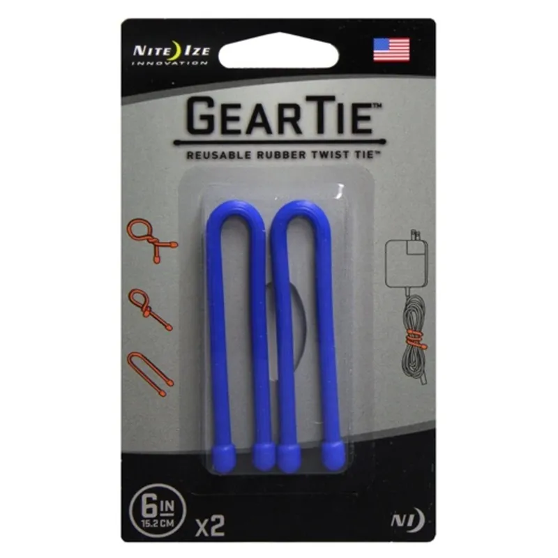 Nite Ize Gear Tie 6" 2PACK · Azul