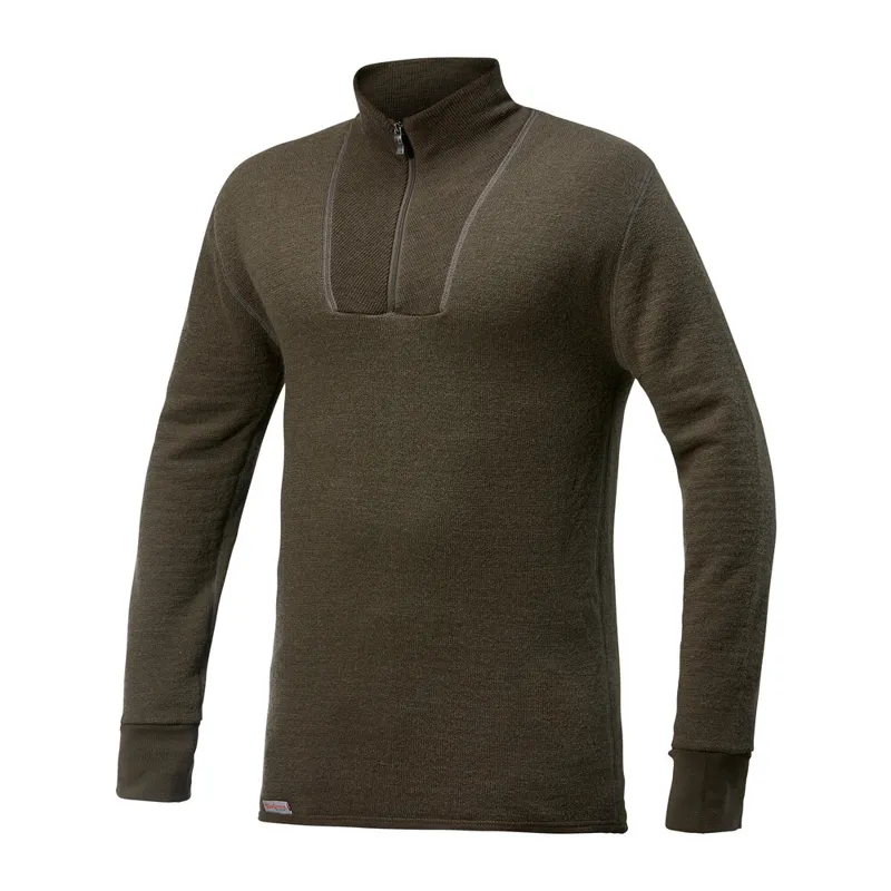 Woolpower Zip Turtleneck 200 Baselayer Shirt (Pine ) · Verde / OD
