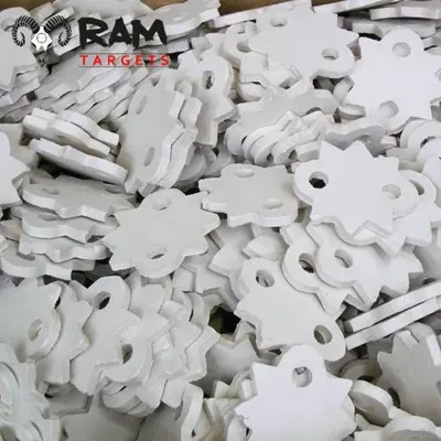 Schietsterren | Wit Klei | 50STUKS - Ram Tactical