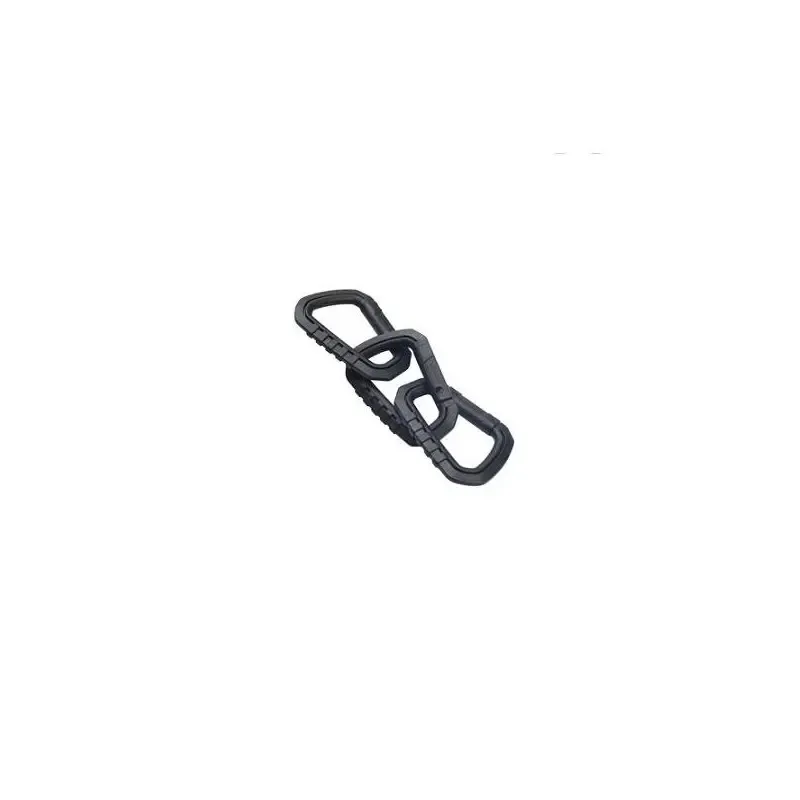 3 Mosquetones Tipo D Quick Hook Grande · Negro