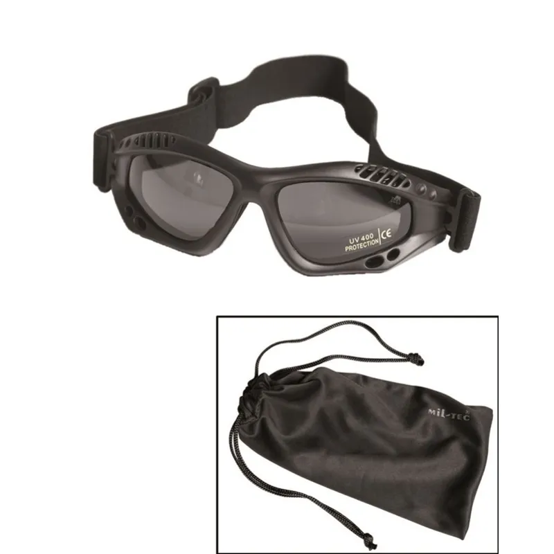 Mil-Tec Γυαλιά Commando Goggles Air Pro Smoke Μαύρα
