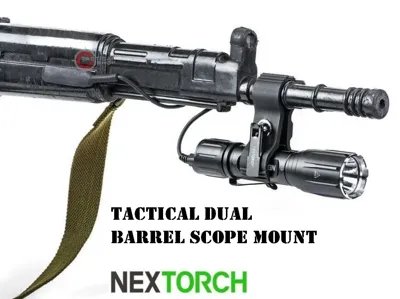 Βάση Φακού Κάννης Dual Rail Mount 23-28MM - Nextorch