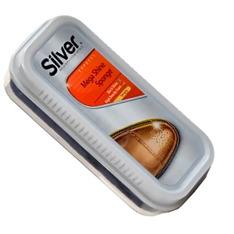 Silver Βερνίκι Παπουτσιών Με Σφουγγάρι Mega Shine Sponge · Plata