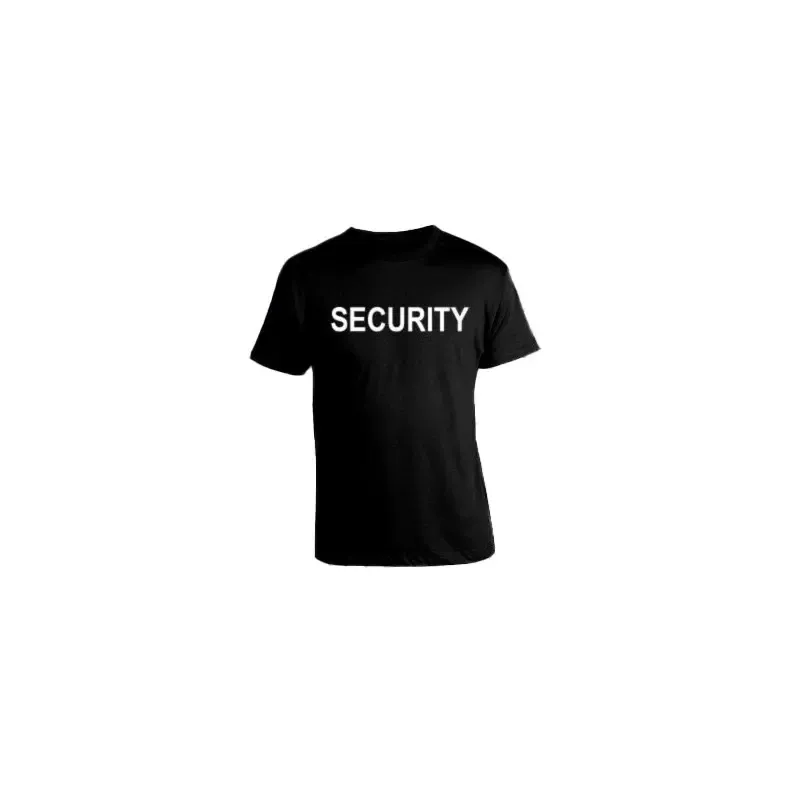 Manga Corta Security Algodón · Negro