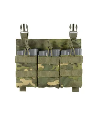 Buckle Up Triple 7.62 SR25/AR-10/M14/Scar-H Panel Pouch - Multcam Tropic - 8Fields