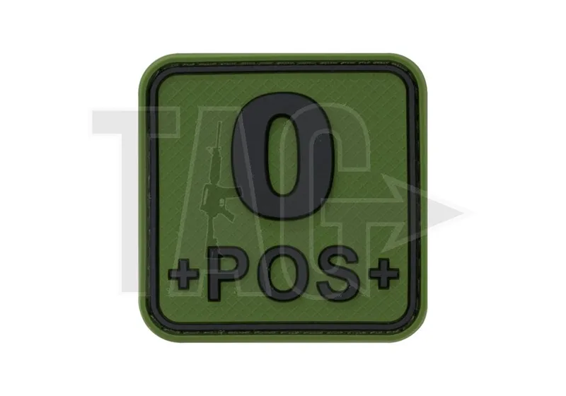 Bloodtype Square Rubber Patch 0 Pos