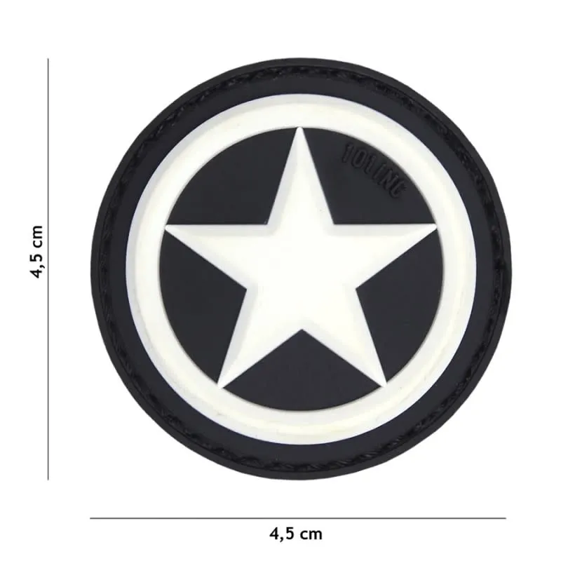 101 Inc Patch 3D PVC USA Star #18061 · Blanco