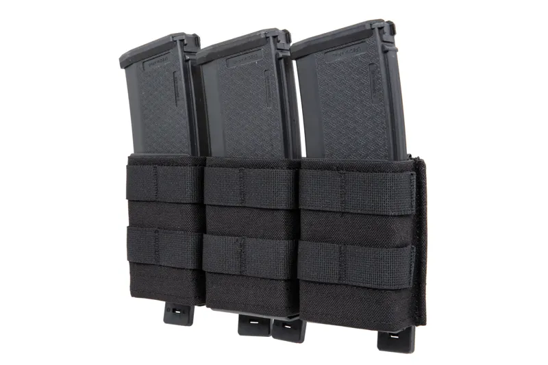 Front Panel Triple M4 con Inserts MOLLE · Negro