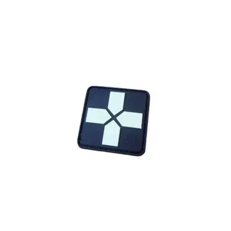 Cross Rubber Patch GITD · Rojo