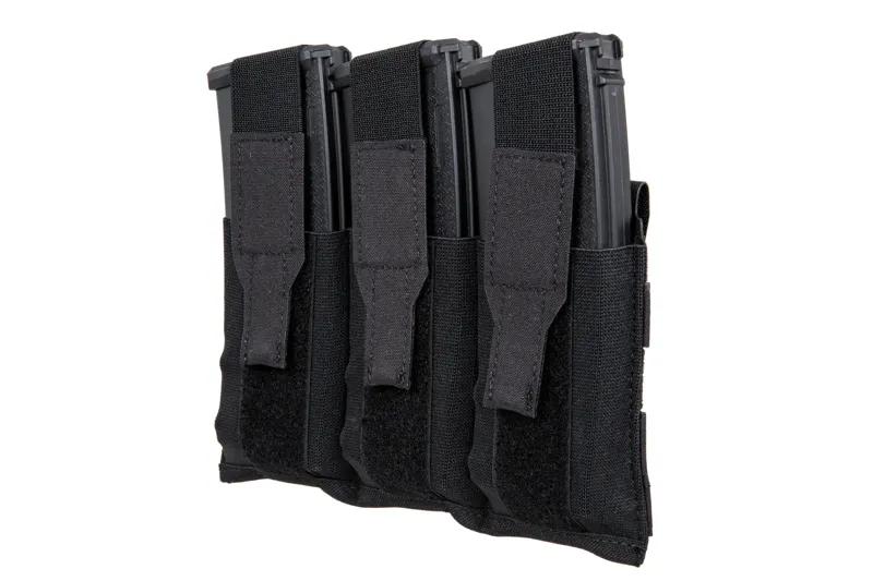 Front Panel Triple M4 MOLLE · Negro