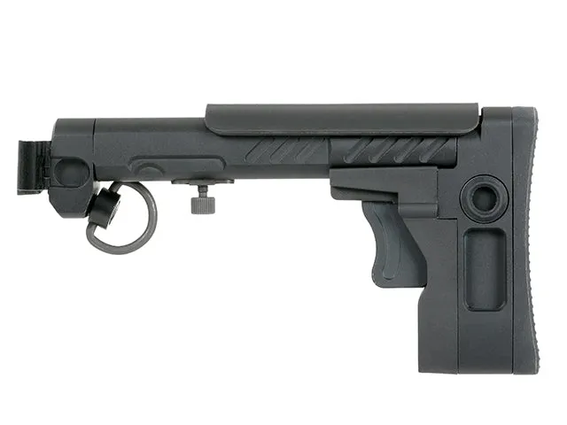 5KU Airsoft AK Russisk Telescopic Foldable Kolbe - Sort