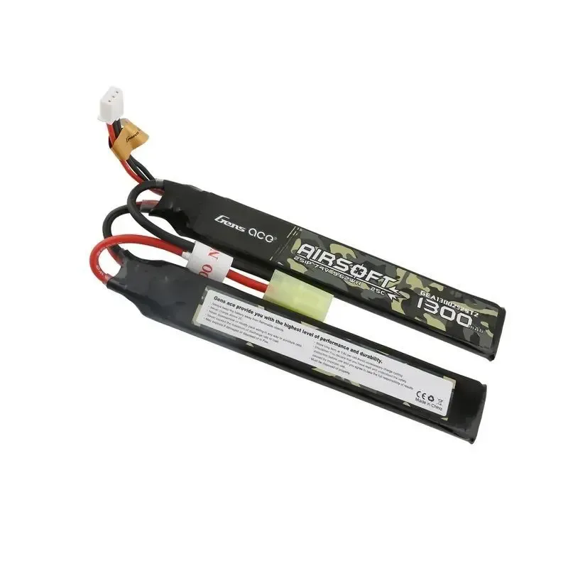 Gens Ace 1300mAh 25C 7.4V 2S1P Saddle Tamiya