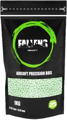 Tracer BBs 0.25g (4000BBs) - Zelené - FALLENS AIRSOFT