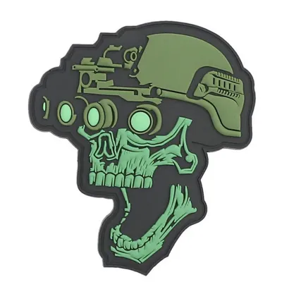 Nášivka Na Suchý Zip Night Vision Skull (Plast 3D) - 101 Inc