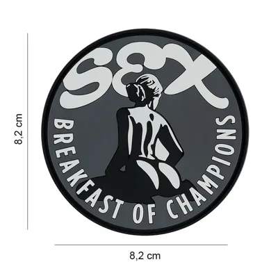 Nášivka Na Suchý Zip Sex-Breakfast of Champions (Plast 3D) - 101 Inc