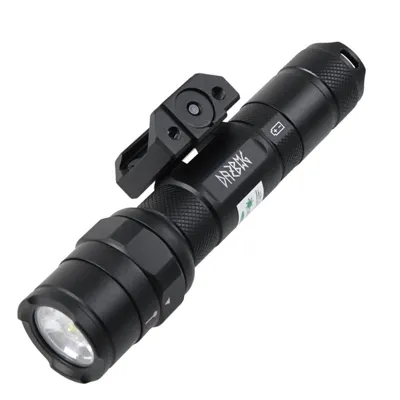 Taktická Svítilna S Montáží Na RIS Dažbog RT01 – LED + Zelený Laser (Černá) - BAS