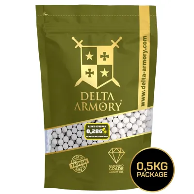 Airsoftové Kuličky BIO Tracer Diamond 0,28g 0,5kg - Glow in the Dark - Delta Armory