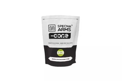 SA Airsoftové BIO Kuličky CORE™ 0.28g, 3500 BBs (Sáček) – Bílá - Specna Arms