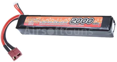 Akumulátor VB Li-Pol 7,4V, 2000 mAh, 15C, Dlouhý - VB Power
