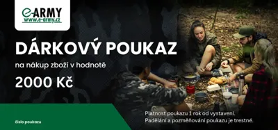 Dárkový Poukaz: Hodnota: 2000,-Kč - E-ARMY