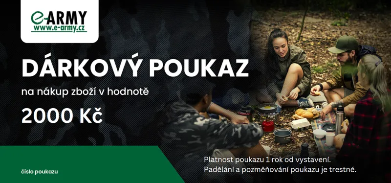 E-ARMY Dárkový Poukaz: Hodnota: 2000,-Kč