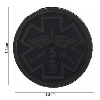 Nášivka Medic - Velcro, 3D PVC - Černá - FOSCO - USA - V.O